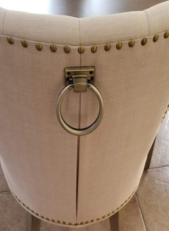 چوكسيس 4 قطع من مقابض السحب الحلقية مقاس 80 مم للكراسي، العثمانية، أبواب الخزائن، الأدراج، لون برونزي أخضر - Image 5